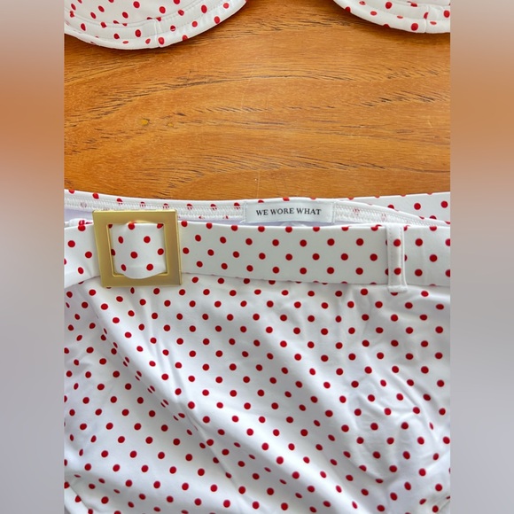 WeWoreWhat bikini white red dots size L - Picture 7 of 7